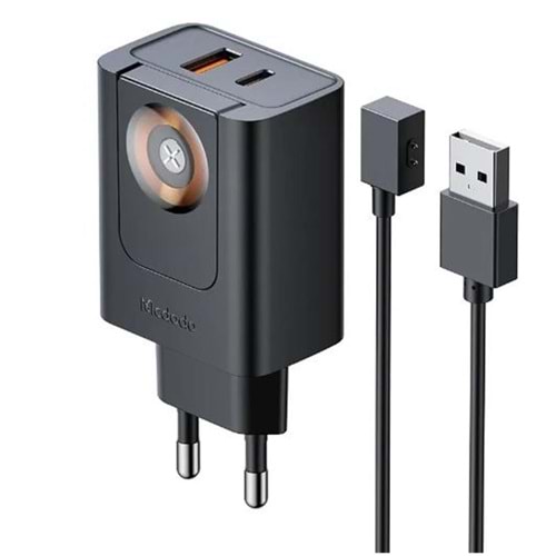 MCDODO CH-3700 30W 2si 1 Arada Kablosuz Apple Watch ve Seyahat Şarj Adaptörü