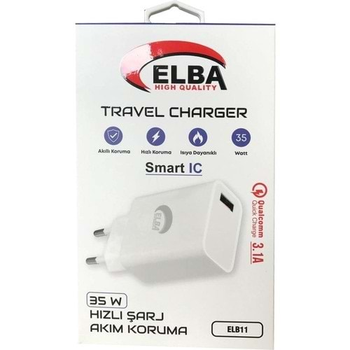 Elba ELB11 Elb-35w USB 35w Hızlı Şarj Akım Koruma EV Şarj Kafa