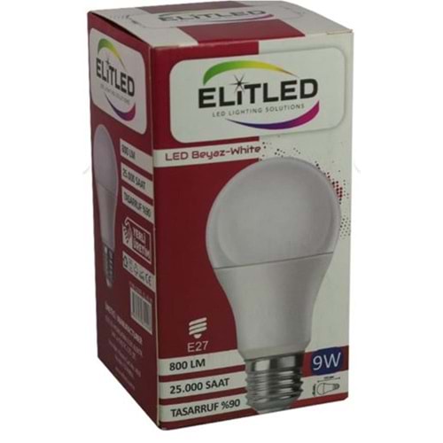 ELİTLED 9W SARI LED AMPUL