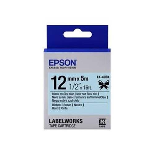 Epson LK-4WLN Beyaz Üzeri Mavi 12mm 9Metre Etiket