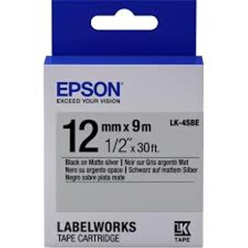 Epson LK-5TBN Şeffaf Üzeri Siyah 18mm 9Metre Etiket