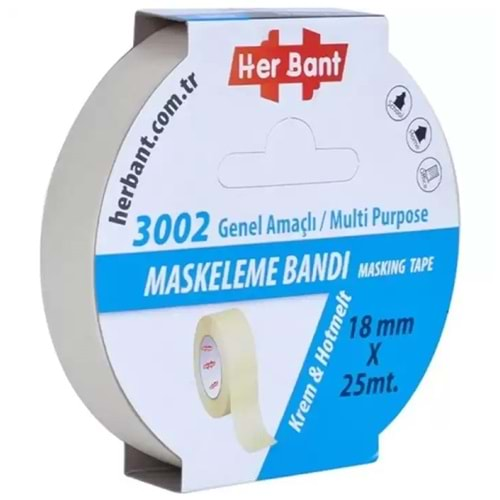 Her Bant Krepe (Maskeleme) Bantı 18 MMx25 Mt 3002