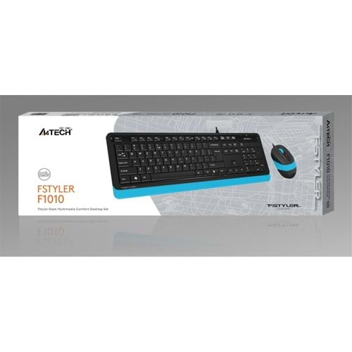 A4 Tech F1010 Q Usb Mavi Fn-Mm Klv+Optik Mouse Set