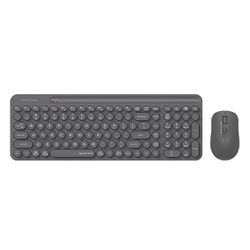 A4 Tech FG3300 Air2 2.4G Gri Q Klavye Fn-Mm Klv+Optik Mouse Sessiz Kablosuz Set