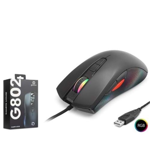 GOOD PRO G802 RGB Gaming Mouse 7200 DPI 8 Tuş 1000Hz Siyah