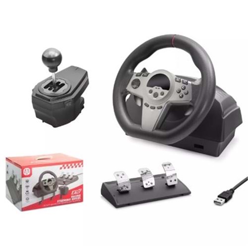 Nodar Nd757 Direksiyon Seti Siyah 270° Ps4-Ps3-Pc-Xbox One-N-Sw-Xbox Series-S P4 Slim P4 Pro Siyah