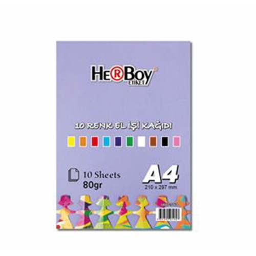 Herboy Elişi Kağıdı A4 10 Lu Poşet Karışık