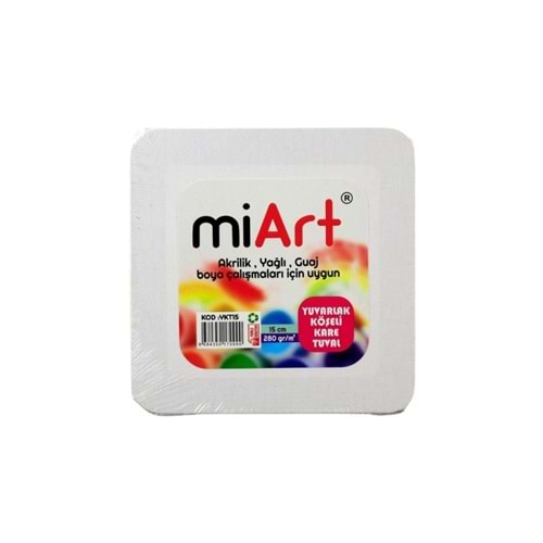 Miart Tuval Yuvarlak Köşeli Kare 15 Cm