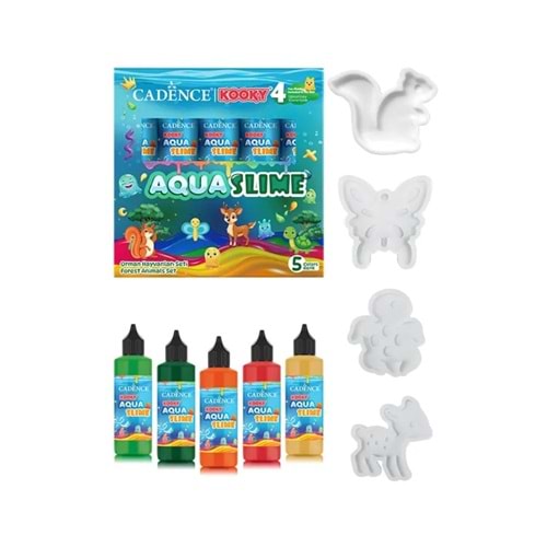 Kooky Aqua Slime Orman Hayvanları Seti 5li