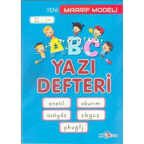 Mavi Boncuk Maarif Modeli Klavuz Çizgili Yazı Deft