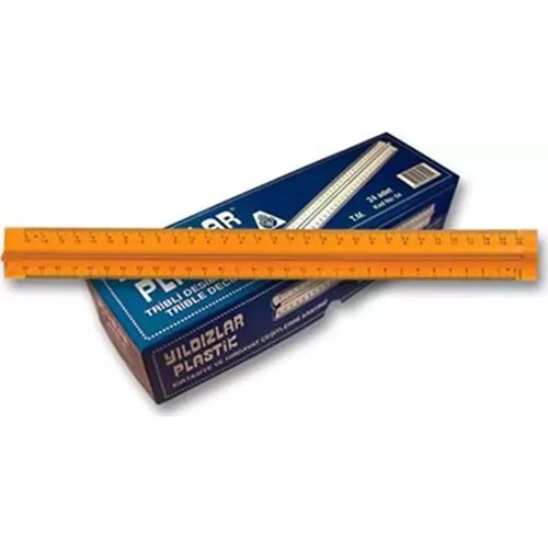 Beş Yıldızlar Tribli Desimetre Cetvel 30 Cm 064 (1 Adet)