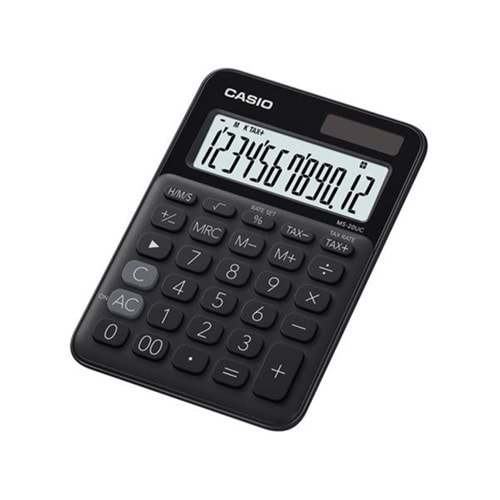 Casio MS-20UC-BK 12 Hane Siyah Masa Üstü Hesap Makinesi