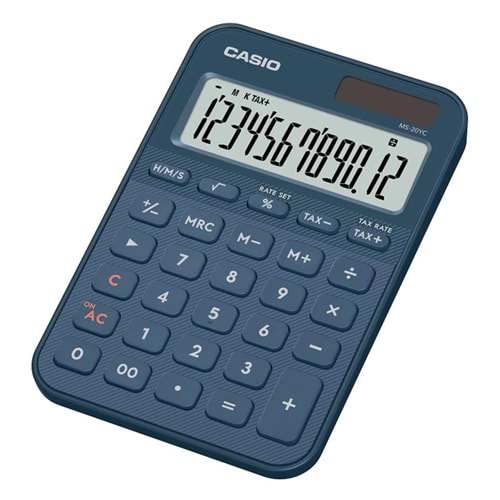Casio MS-20YC-NY 12 Hane Lacivert Masa Üstü Hesap Makinesi