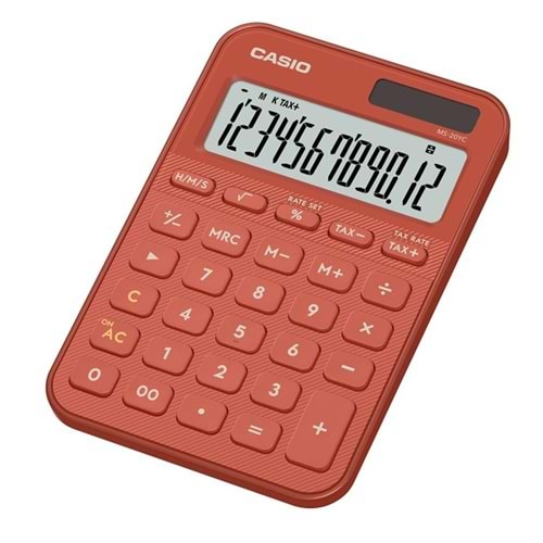 Casio MS-20YC-RD 12 Hane Kırmızı Masa Üstü Hesap Makinesi