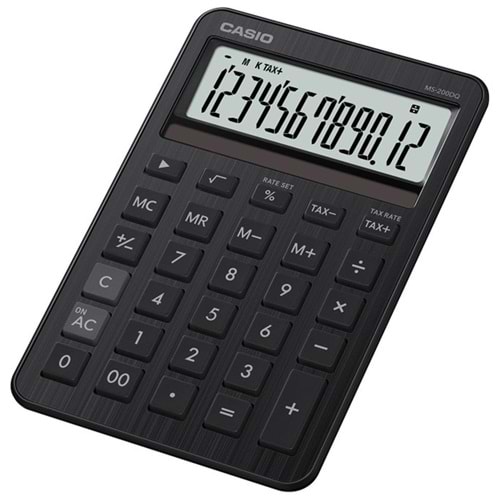 Casio MS-200DQ-BK 12 Hane Beyaz Masa Üstü Hesap Makinesi