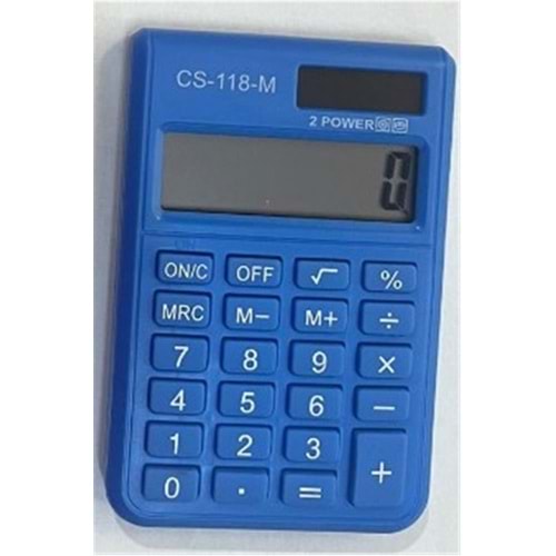 CSL CS-118-M Mavi 8 Hane Cep Tipi Hesap Makinesi