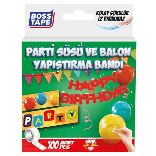 Boss Tape Bt-05017 Parti Süsü Balon Yapıştırma Bandı