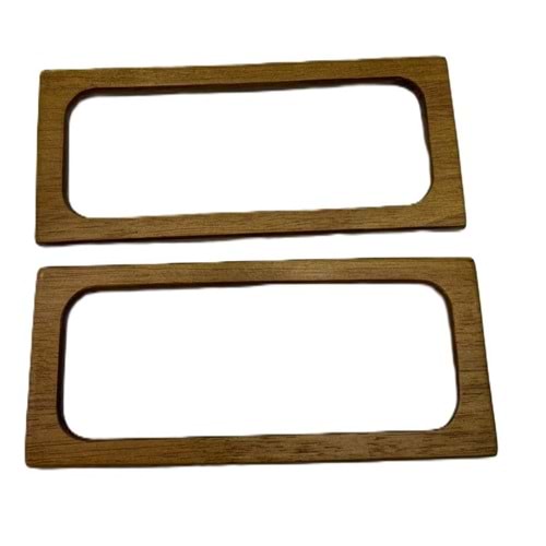Çanta Aksesuar Dikdörtgen Model 9x20 cm Haki Yeşil Renk Ahşap Çanta Sapı