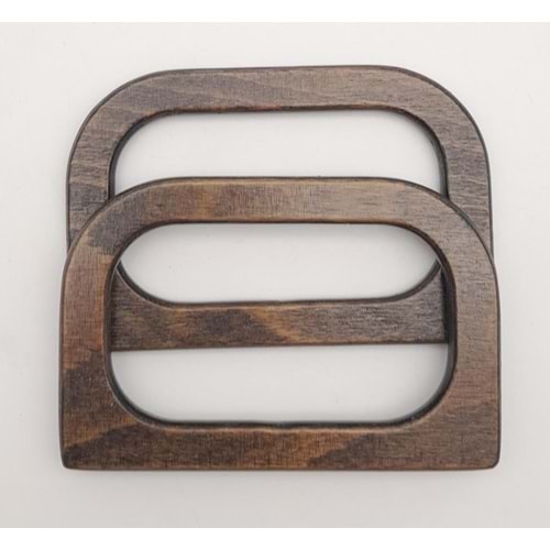 Çanta Aksesuar Oval Dikdörtgen Model 8x12 cm Haki Renk Ahşap Çanta Sapı