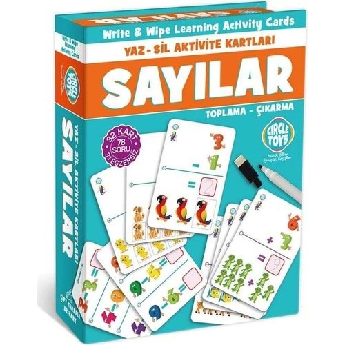 Circle Toys Yaz Sil Harfler Aktivite Kartları Ct015