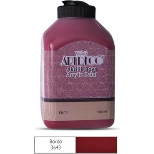 Artdeco Akrilik Boya 500 Ml 3643 Bordo