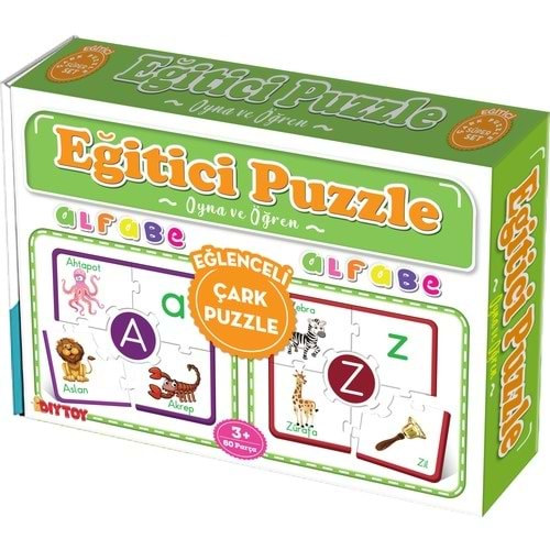 Dıy Toy Çark Eğitici Puzzle Alfabe Cp1970