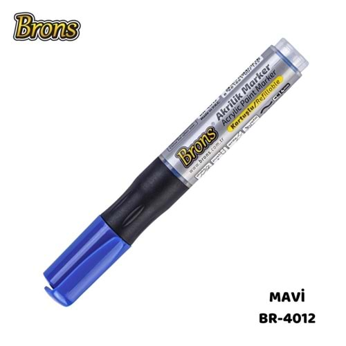 Brons Akrilik Marker Kalem Mavi Br-4012