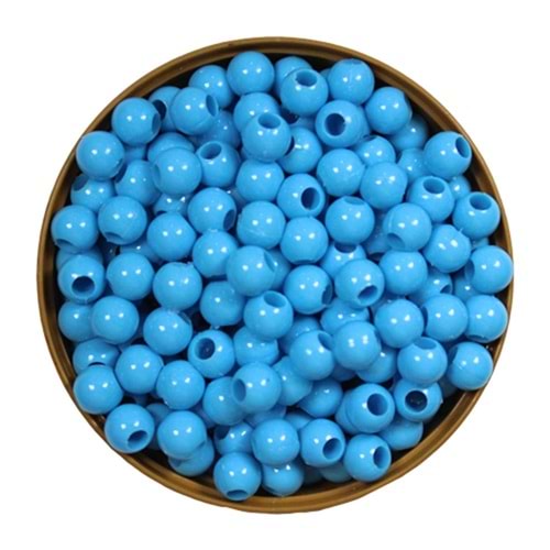 Plastik Boncuk 10Mm 500Gr Mavi B3990