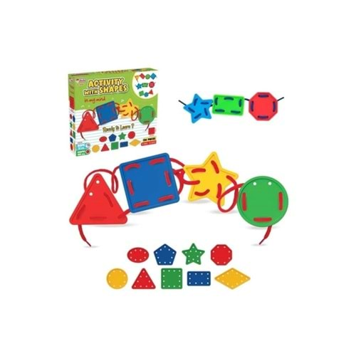 Fen Toys Geometrik Şekiller İpli Aktivite 156 Parça 3674