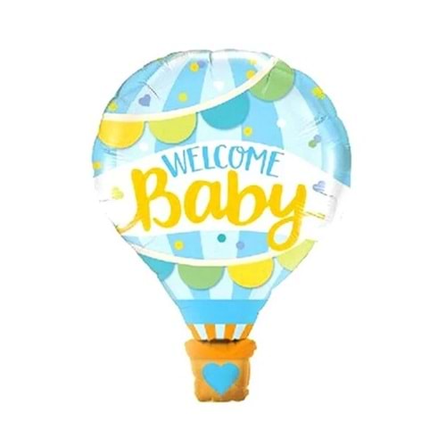 Rps Folyo Balon Welcome Baby Blue 34
