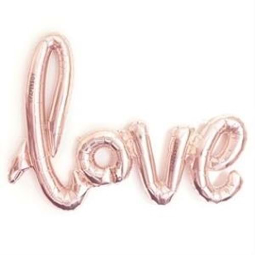 Rps Folyo Balon Love Banner Rose 40