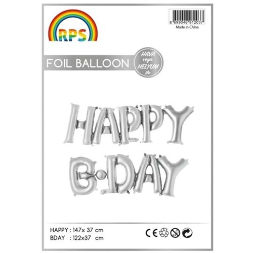 Rps Folyo Balon Party Gümüş Birleşik 48X110 2406