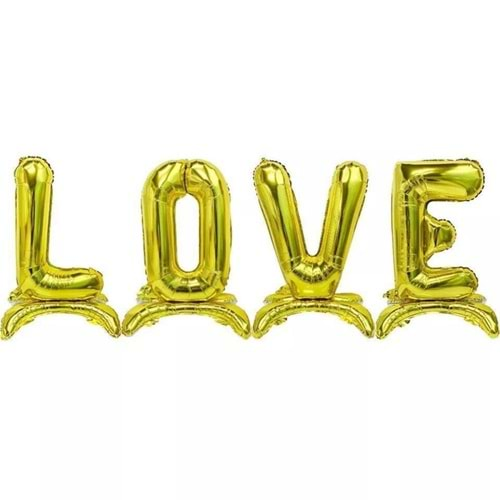 Rps Folyo Balon Ayaklı Stand Love Gold 1829