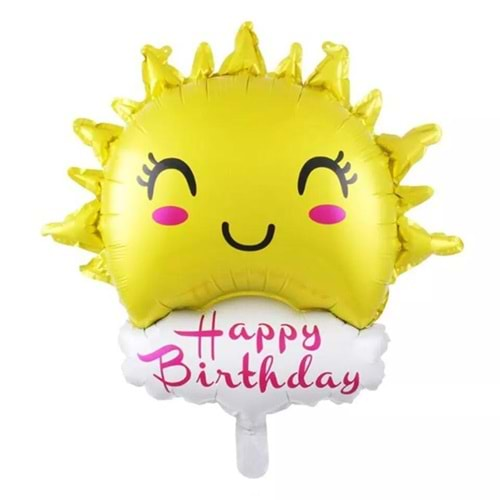 Rps Folyo Balon Gökyüzü Happy Birtday Sun 34