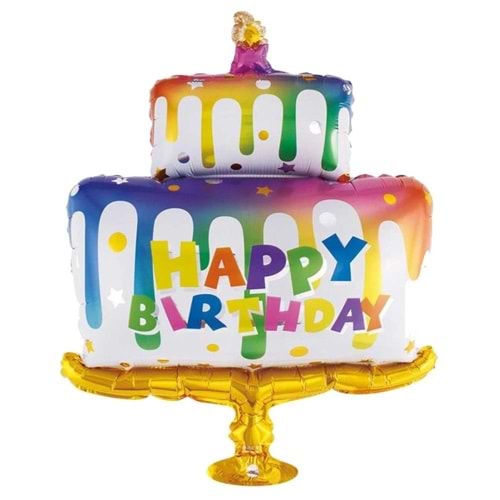 Rps Folyo Balon Pasta Pattern Happy Birtd 32