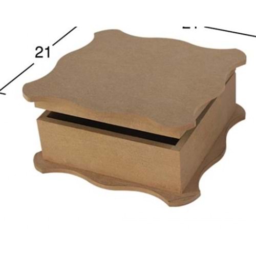 Fırfırlı Kutu Küçük 14X14X(8)