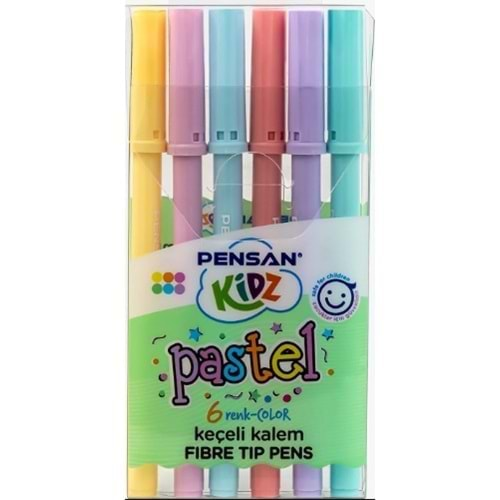 Pensan Kids Keçeli Kalem Pastel 6 Renk