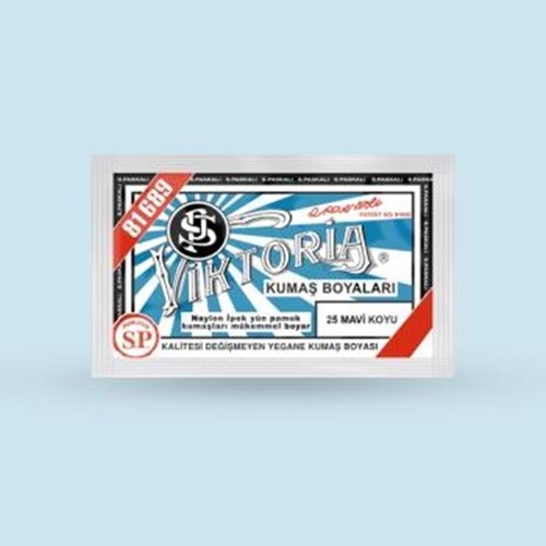 Victoria Toz Kumaş Boyası - 25 Mavi Koyu 10 Gr