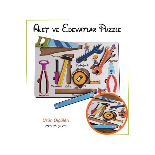 Ankebut Oyuncak Alet ve Edevatlar Puzzle Yapboz 29 * 19 cm