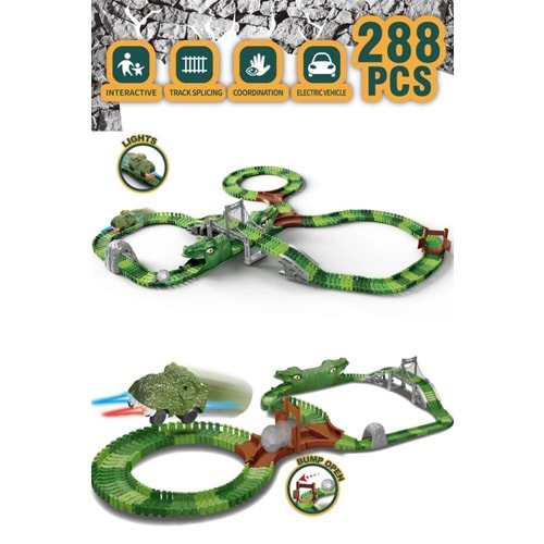 Kayyum Oyuncak Dino Tracks Yol Set 288 Parça