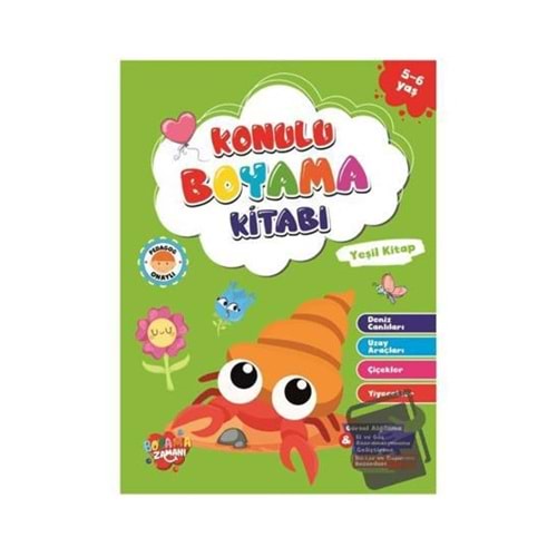 Kolon Konulu Boyama 48yp Yeşil Kitap 5-6 Yaş