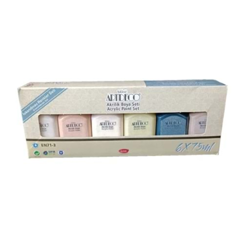 Artdeco Akrilik Boya 6X75Ml Set İskandinav Renkler