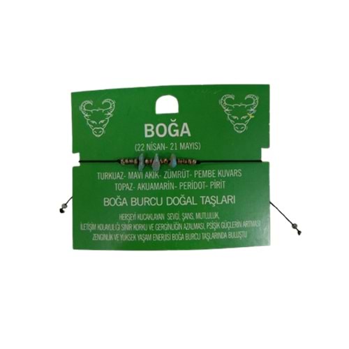 Mor Toys Mavi Doğal Burç Bileklik (1 Adet)