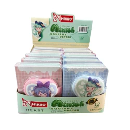 Mikro Mini-40 Minish Heart Squishy Not Defteri