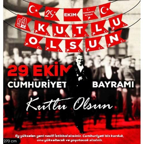 Kika 29 Ekim Harf Afiş -29 Ekim Kutlu Olsun Banner