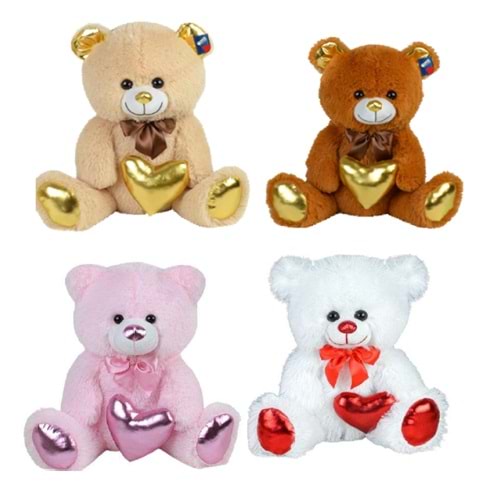 Halley 40cm Peluş Parlak Peluş Kalpli Ayı PL62501