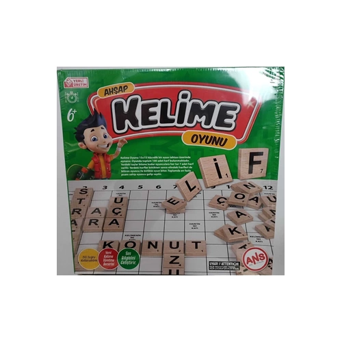 Ahşap Kelime Oyunu Kutulu