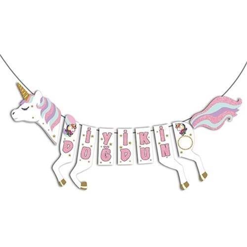 Kağıt Banner Unicorn İyi ki Doğdun