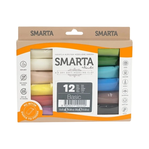 Smarta Havayla Kuruyan Model Hamuru 70grx12 Set