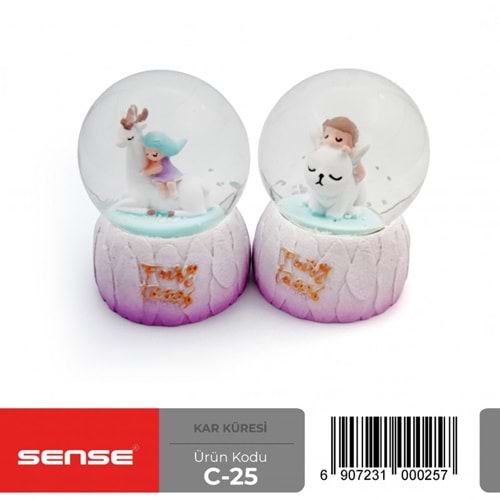 Sense Küçük Boy Işıklı Kar Küresi C-25